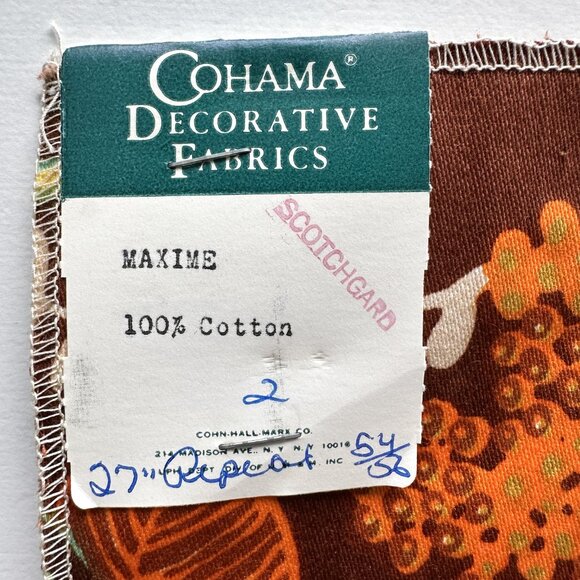Rare Vintage 60s Cohama Upholstery Fabric in Maxime Pattern - Picture 3 of 10